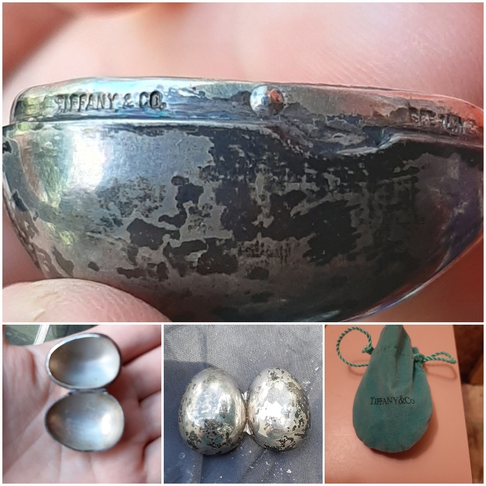 Tiffany's sterling silver egg pill box